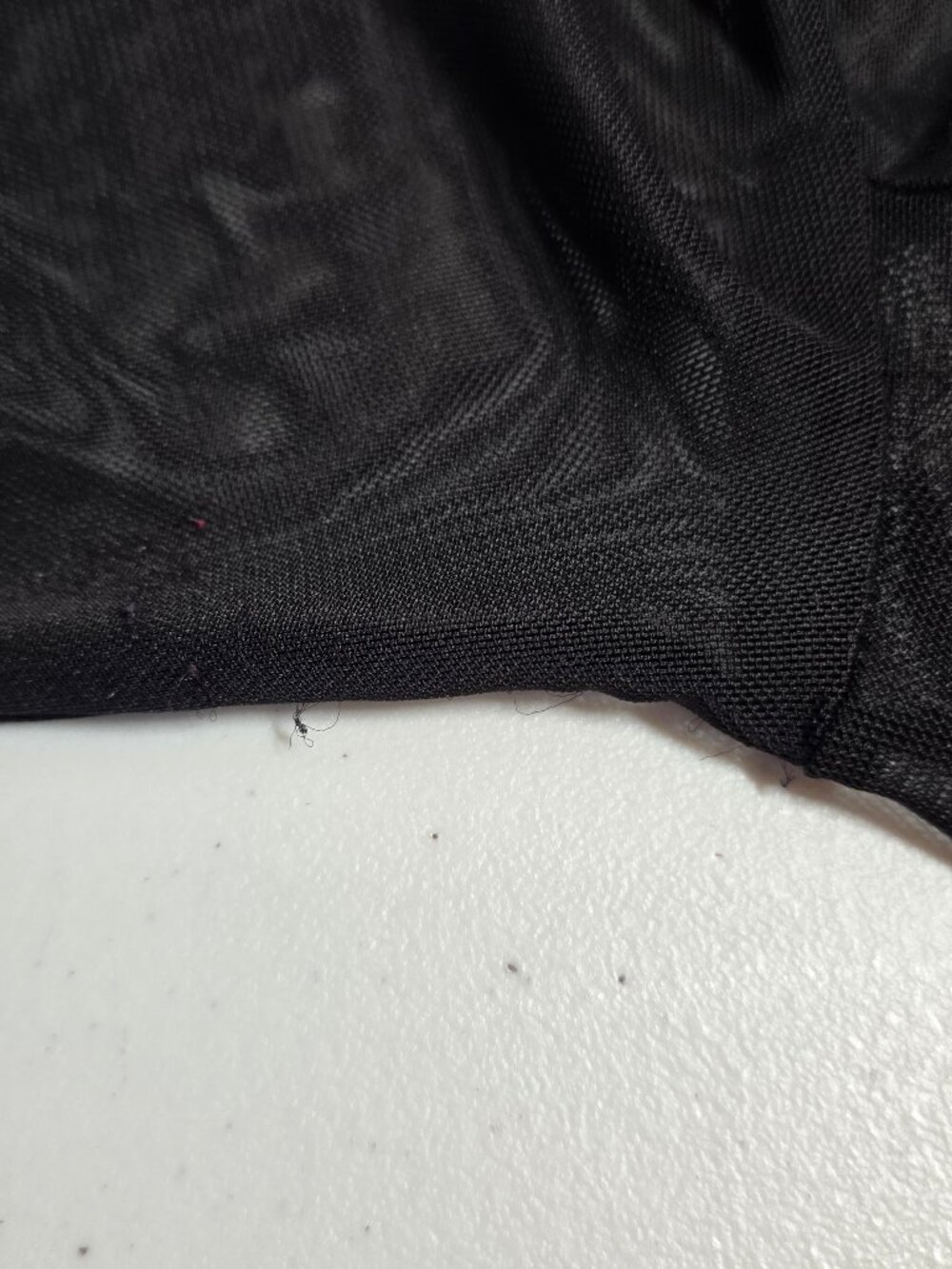 Revamped Size Small Black Mesh Zip Front Sheer Long Sleeves Flared Peplum Waist - Picture 8 of 9